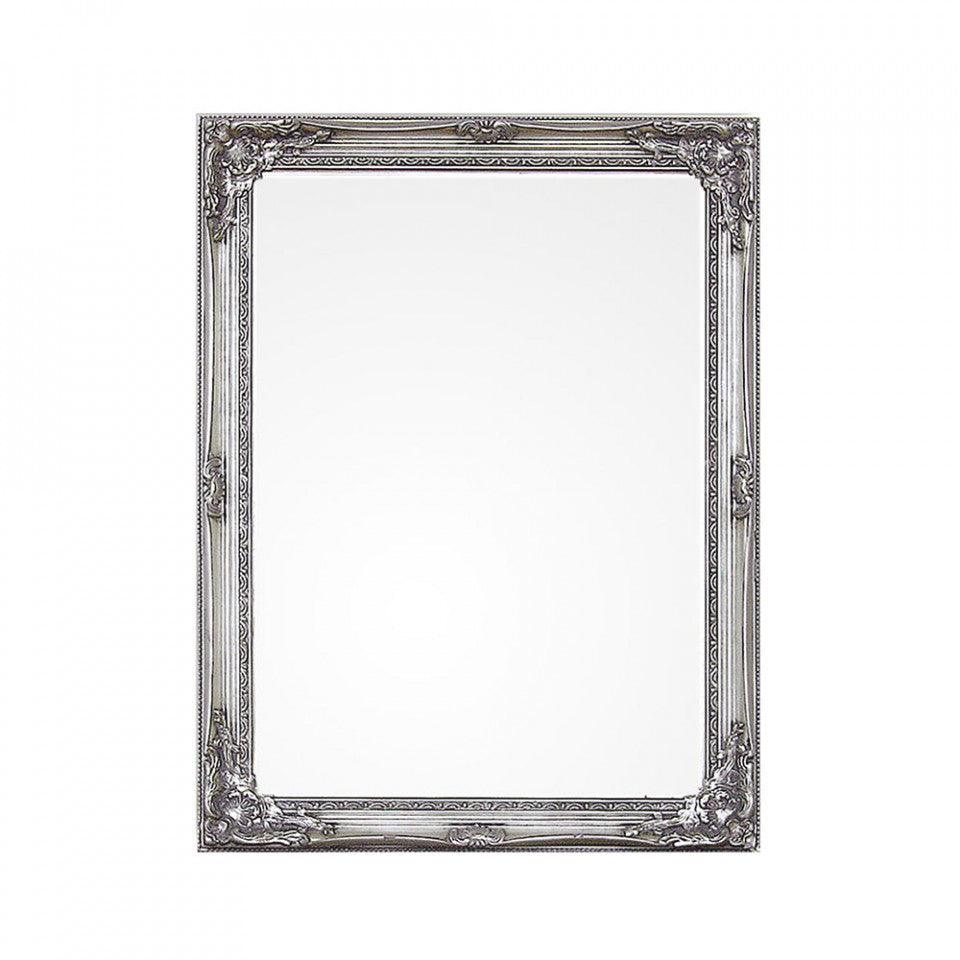 Oglinda dreptunghiulara argintie din lemn de paulownia 63x83 cm Miro Bizzotto - PARIS14A.RO