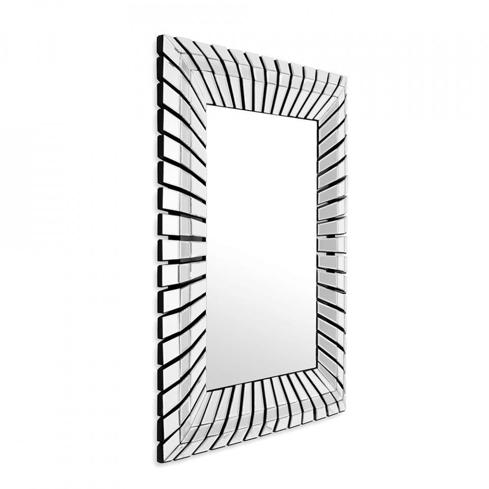 Oglinda dreptunghiulara argintie din MDF si sticla 90x120 cm Granduca Eichholtz - PARIS14A.RO
