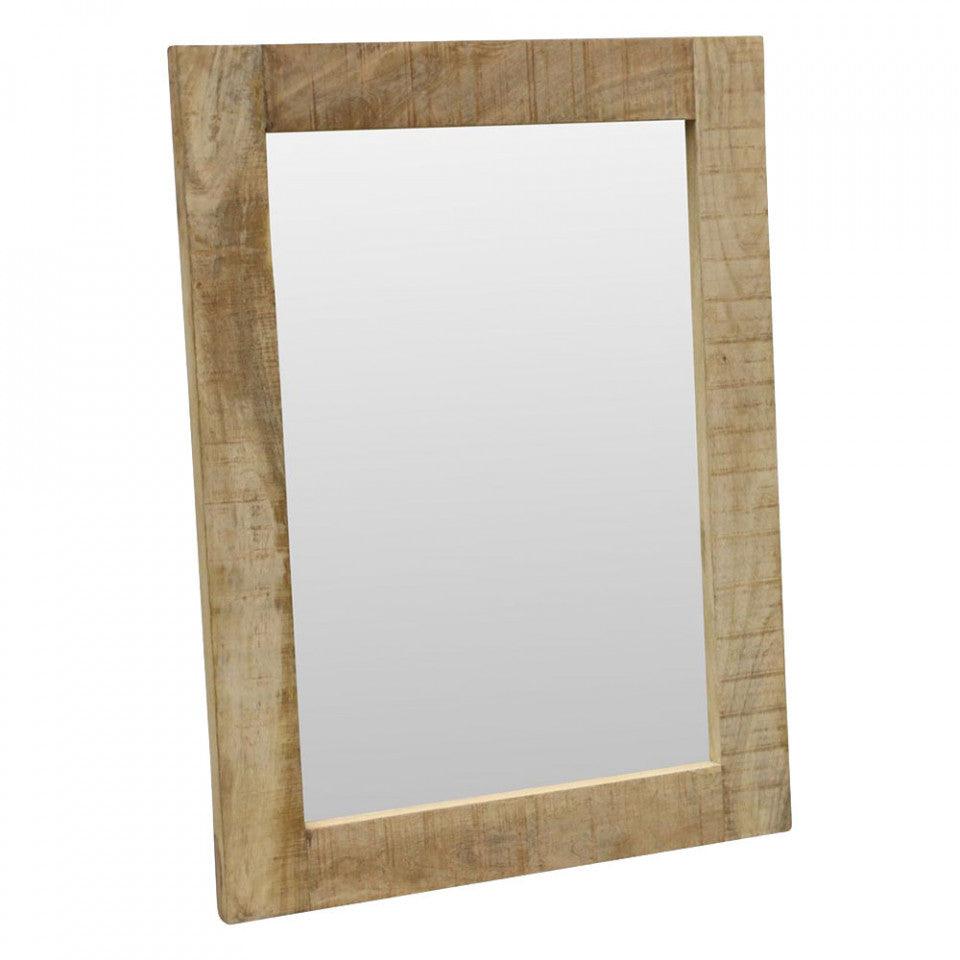 Oglinda dreptunghiulara maro din lemn de mango si sticla 60x80 cm Harry Raw Materials - PARIS14A.RO