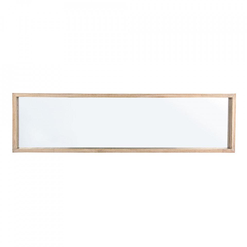 Oglinda dreptunghiulara maro din lemn de paulownia 32x122 cm Tiziano Bizzotto - PARIS14A.RO