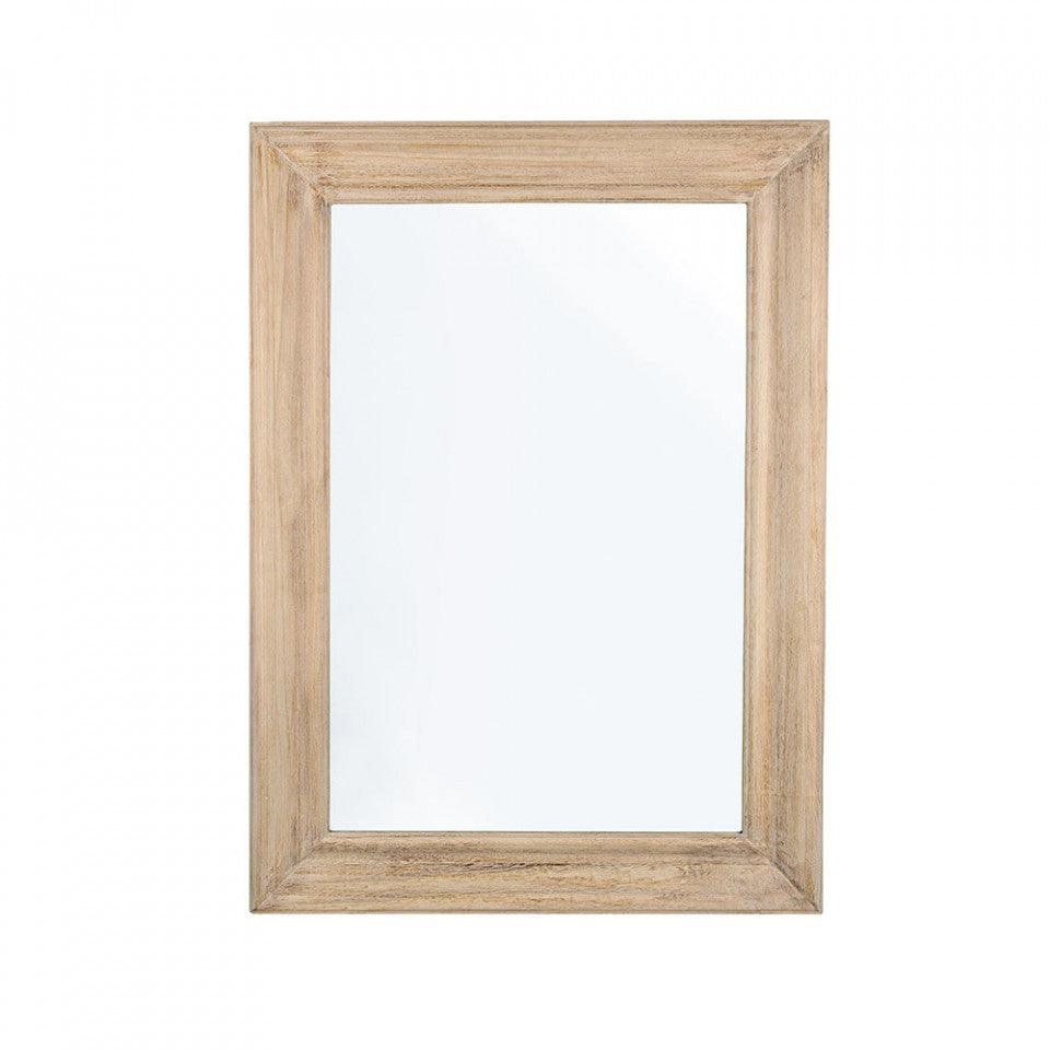 Oglinda dreptunghiulara maro din lemn de paulownia 81x111 cm Tiziano Bizzotto - PARIS14A.RO