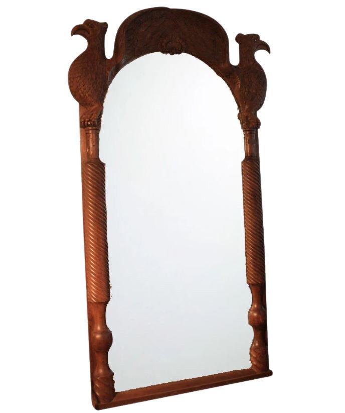 Oglinda dreptunghiulara maro din lemn si sticla 124x240 cm Eagle Raw Materials - PARIS14A.RO