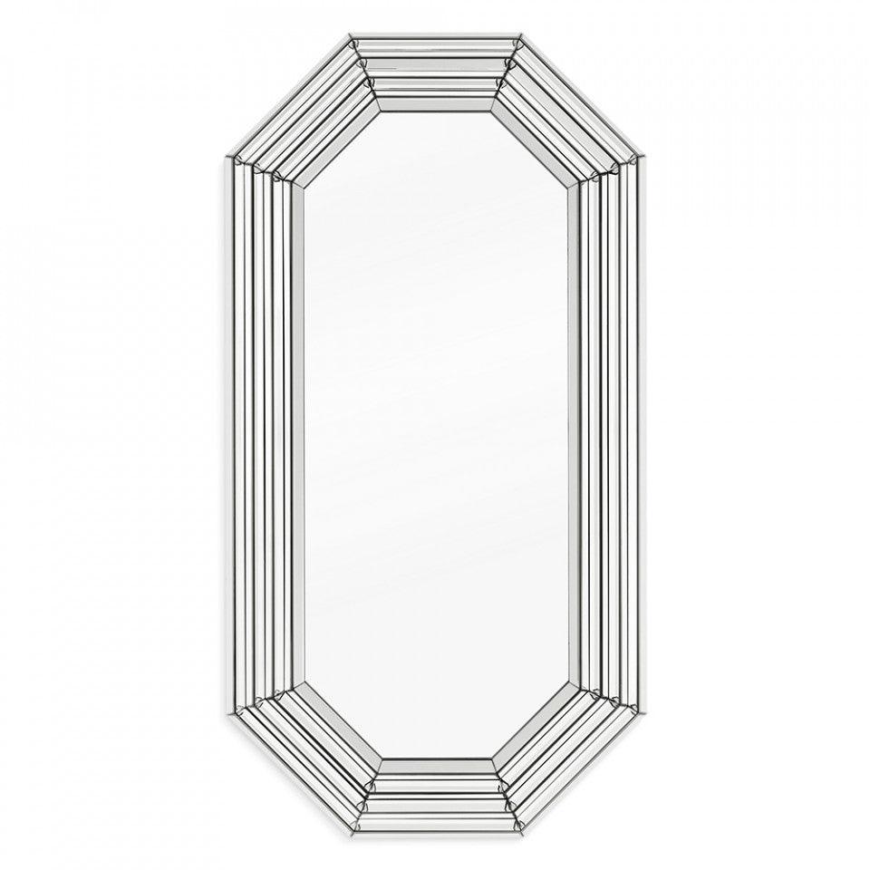 Oglinda octagonala argintie din MDF si sticla 98x188 cm Parade Eichholtz - PARIS14A.RO