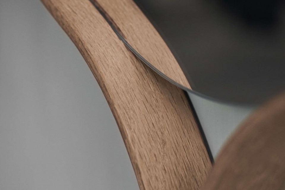 Oglinda ovala neagra din lemn de stejar 50x200 cm Raquet Bolia - PARIS14A.RO