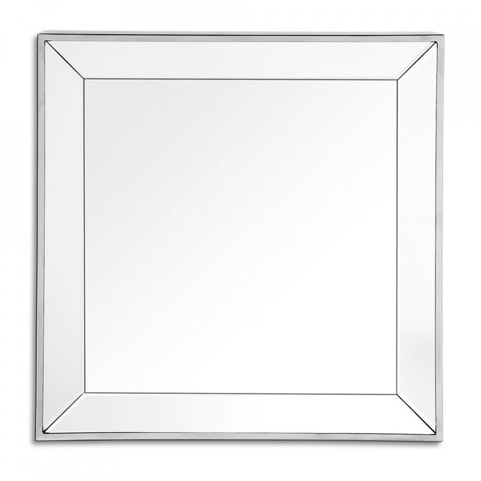 Oglinda patrata argintie din inox si MDF 60x60 cm Ventura Eichholtz - PARIS14A.RO