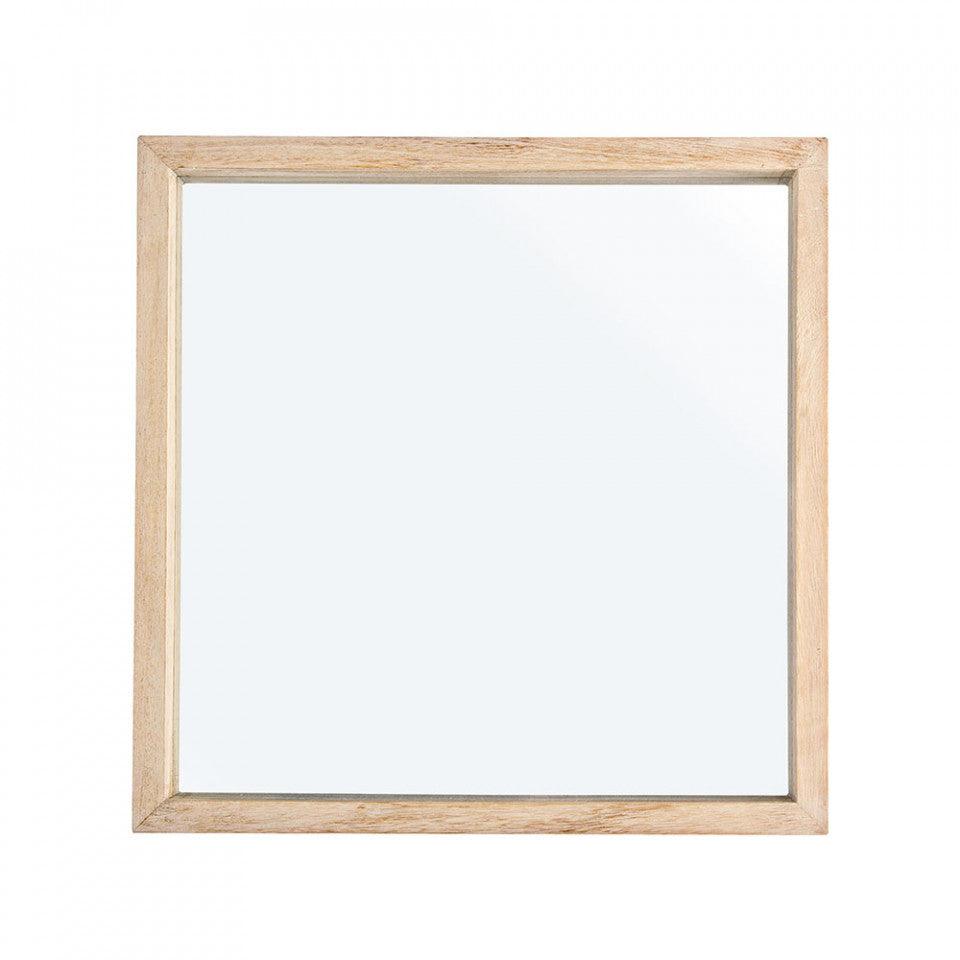 Oglinda patrata maro din lemn de paulownia 42x42 cm Tiziano Bizzotto - PARIS14A.RO