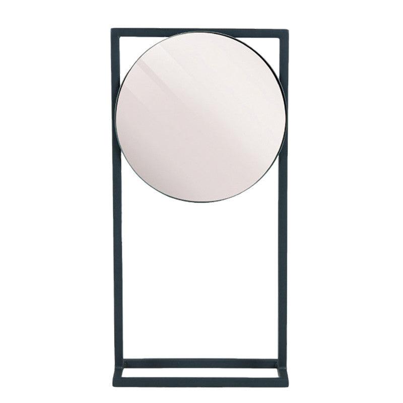 Oglinda rotunda de masa din sticla si fier 16x46 cm Edom Lifestyle Home Collection - PARIS14A.RO