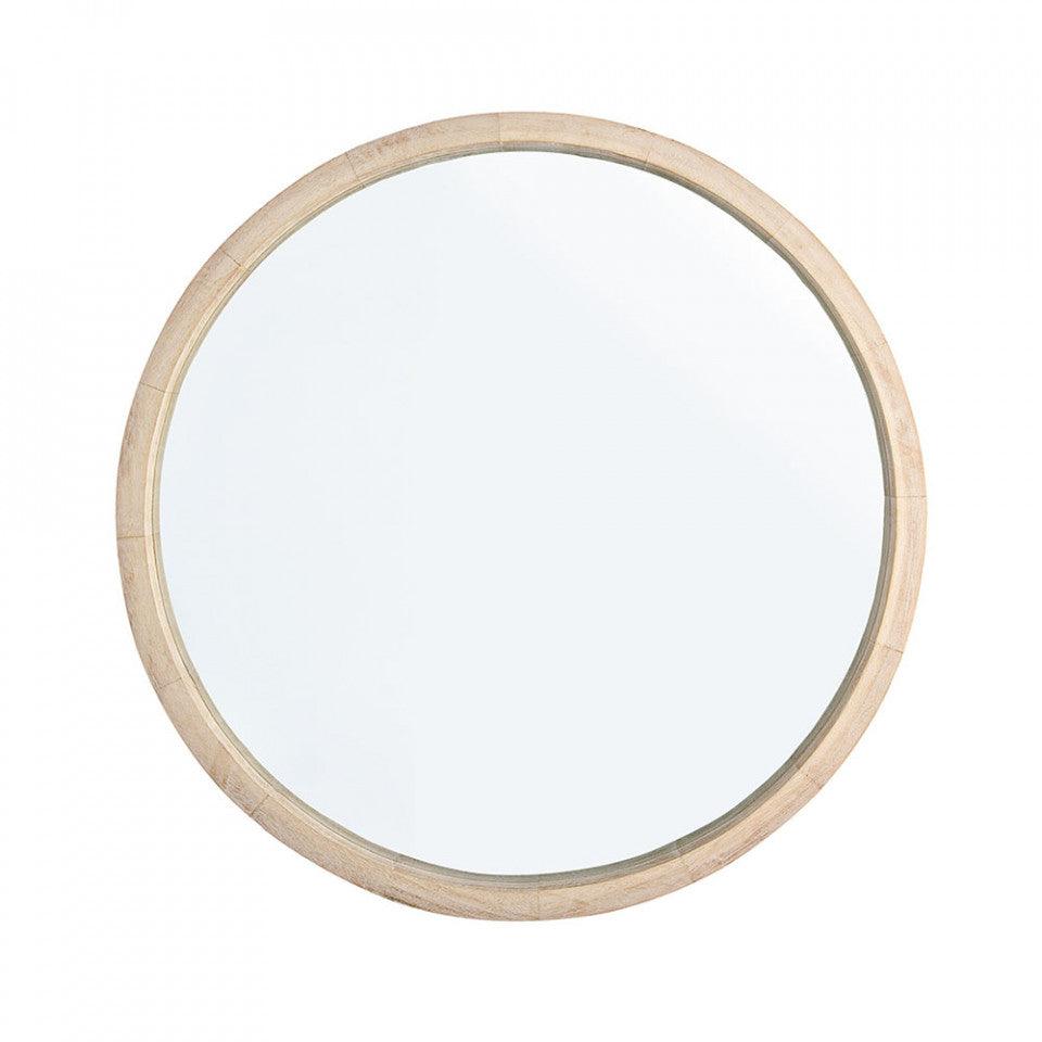 Oglinda rotunda maro din lemn de paulownia 52 cm Tiziano Bizzotto - PARIS14A.RO
