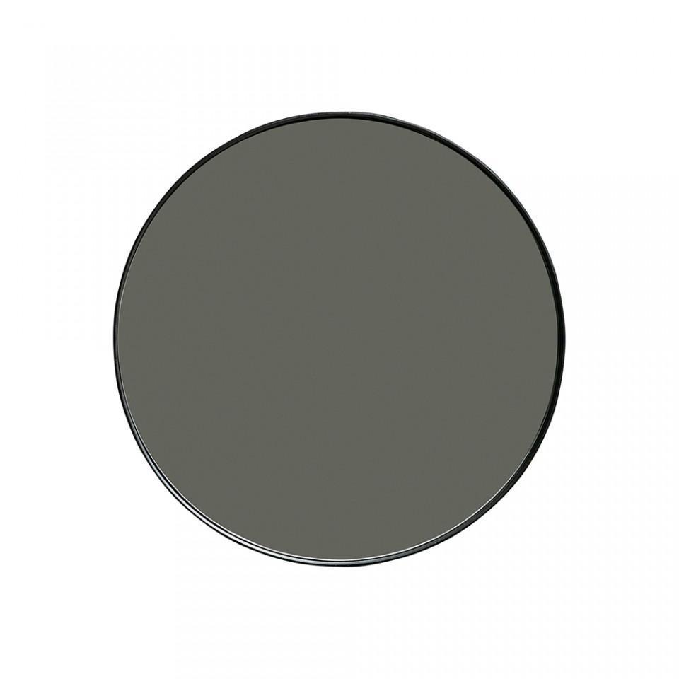 Oglinda rotunda neagra din metal 50 cm Doutzen - PARIS14A.RO