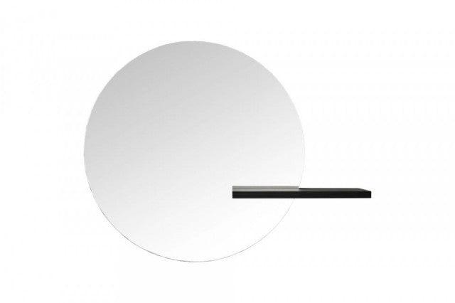 Oglinda rotunda neagra din sticla si lemn 100x130 cm Shift Large Round Bolia - PARIS14A.RO