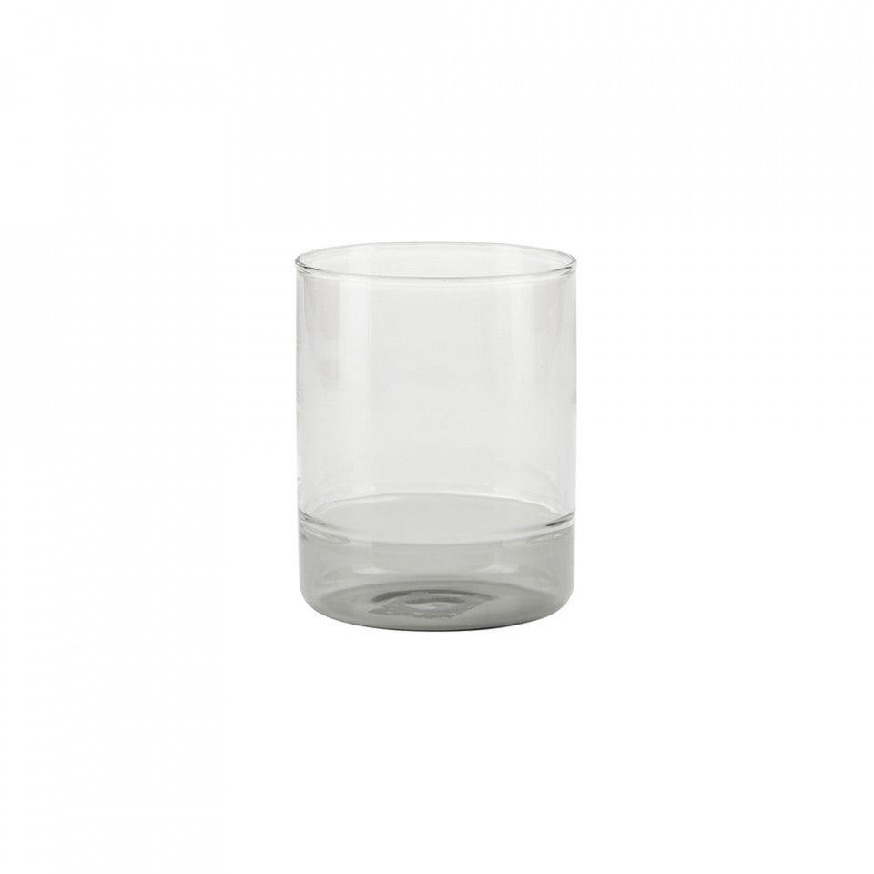 Pahar gri/transparent din sticla 8x10 cm Davis Bahne - PARIS14A.RO