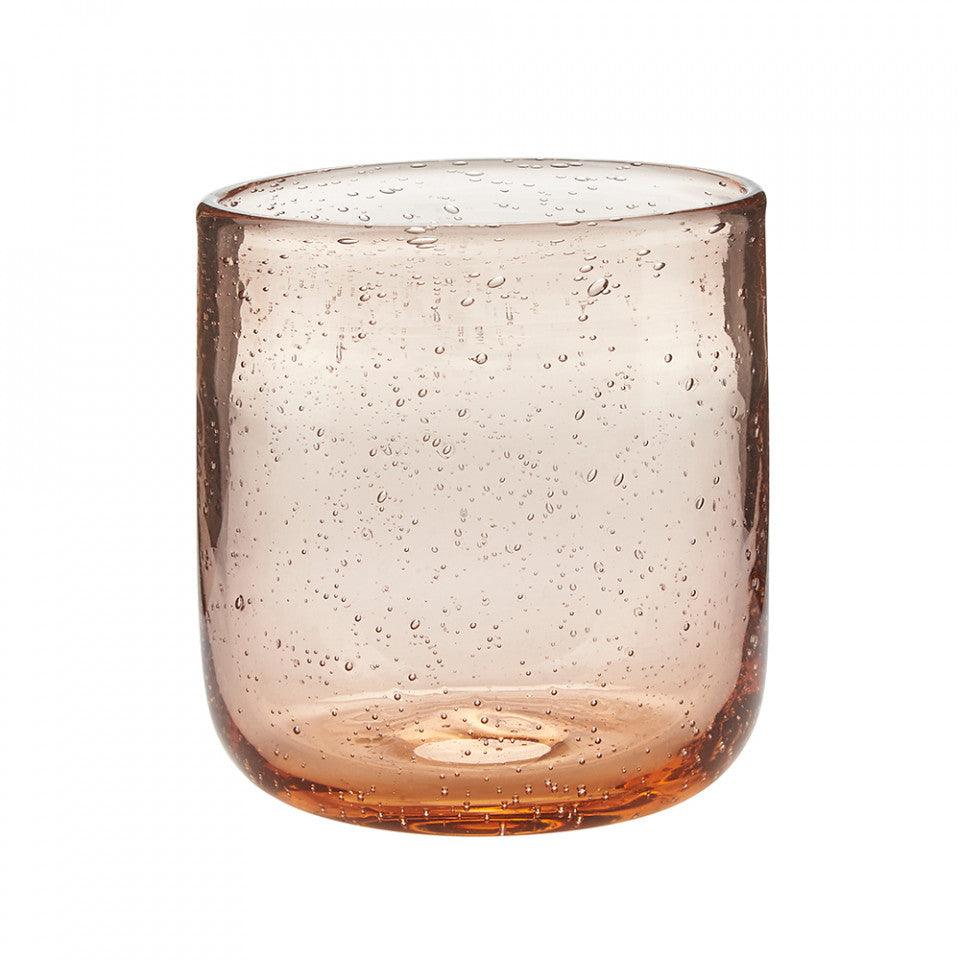 Pahar roz din sticla 8x9 cm Alec Bahne - PARIS14A.RO