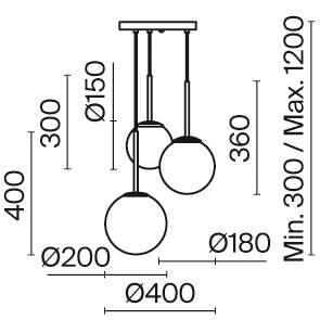 Pendul Basic form Maytoni Modern MOD321PL-03B - PARIS14A.RO