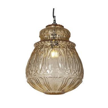Pendul cu farmec retro a abajurului de sticla Ginger by Karman - PARIS14A.RO