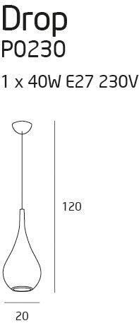 Pendul DROP Crom MAXLIGHT P0230 - PARIS14A.RO