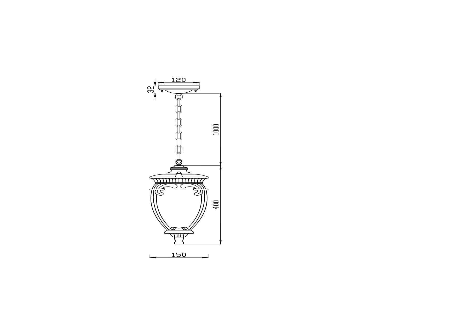 Pendul Fleur Maytoni Outdoor O414PL-01BZ - PARIS14A.RO