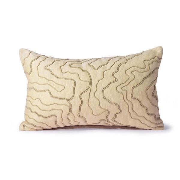 Perna decorativa dreptunghiulara crem din poliester 30x50 cm Bonita HK Living - PARIS14A.RO