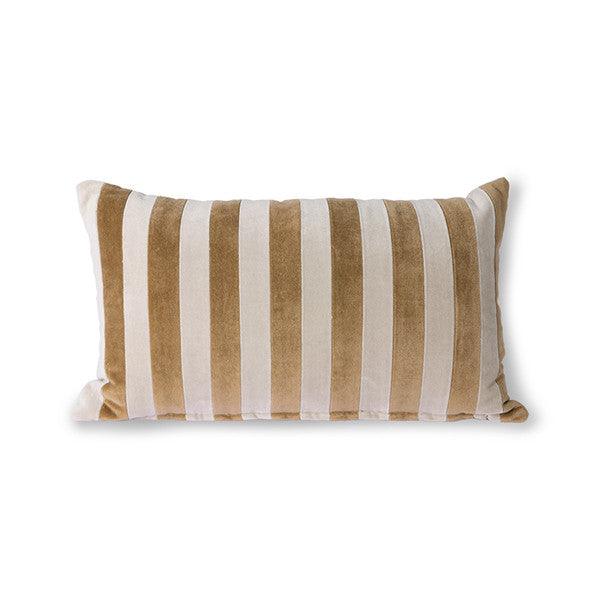 Perna decorativa dreptunghiulara maro/crem din catifea 30x50 cm Milos HK Living - PARIS14A.RO