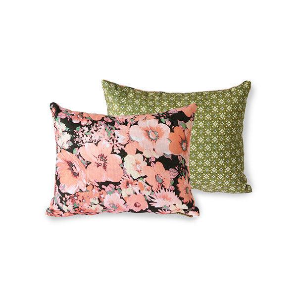 Perna decorativa dreptunghiulara multicolora din PET 30x40 cm Doris Floral HK Living - PARIS14A.RO