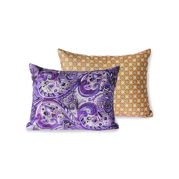 Perna decorativa dreptunghiulara multicolora din PET 30x40 cm Doris Purple HK Living - PARIS14A.RO