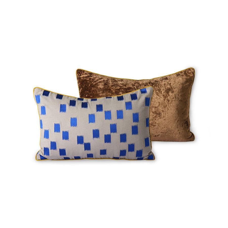 Perna decorativa dreptunghiulara multicolora din viscoza si bumbac 25x30 cm Doris HK Living - PARIS14A.RO