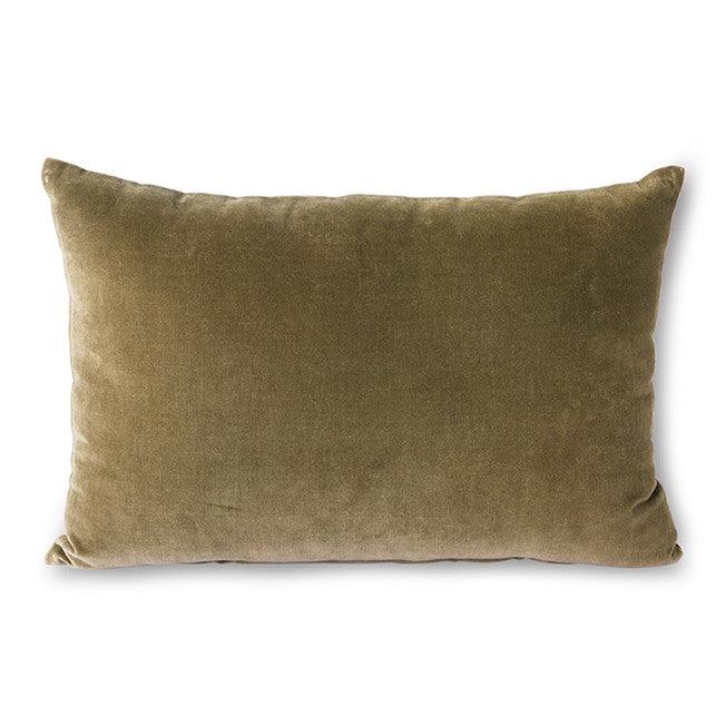 Perna decorativa dreptunghiulara verde army din catifea 40x60 cm Nicolas HK Living - PARIS14A.RO