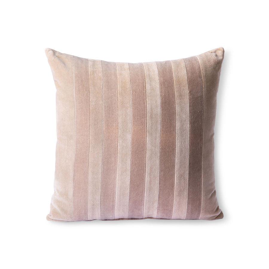 Perna decorativa patrata bej/maro rosiatic din catifea 45x45 cm Milos HK Living - PARIS14A.RO