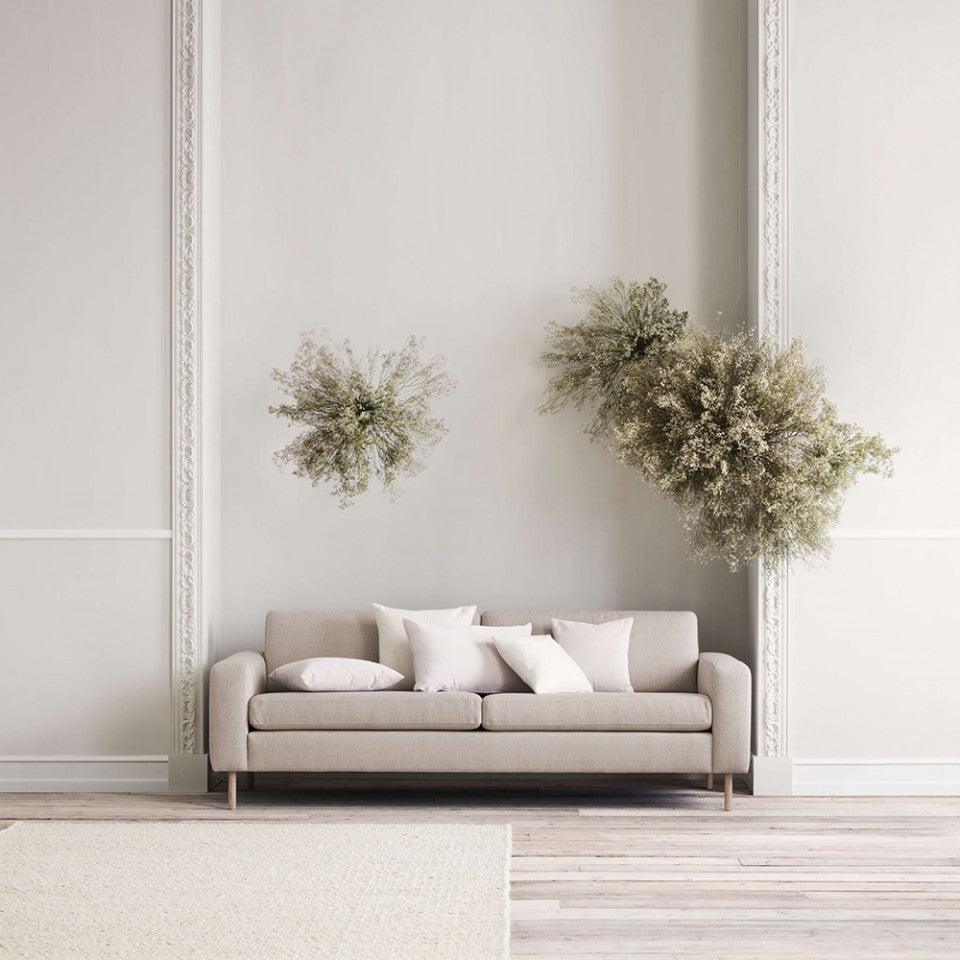 Perna patrata gri deschis din poliester 60x60 cm Classic Step Melange Bolia - PARIS14A.RO