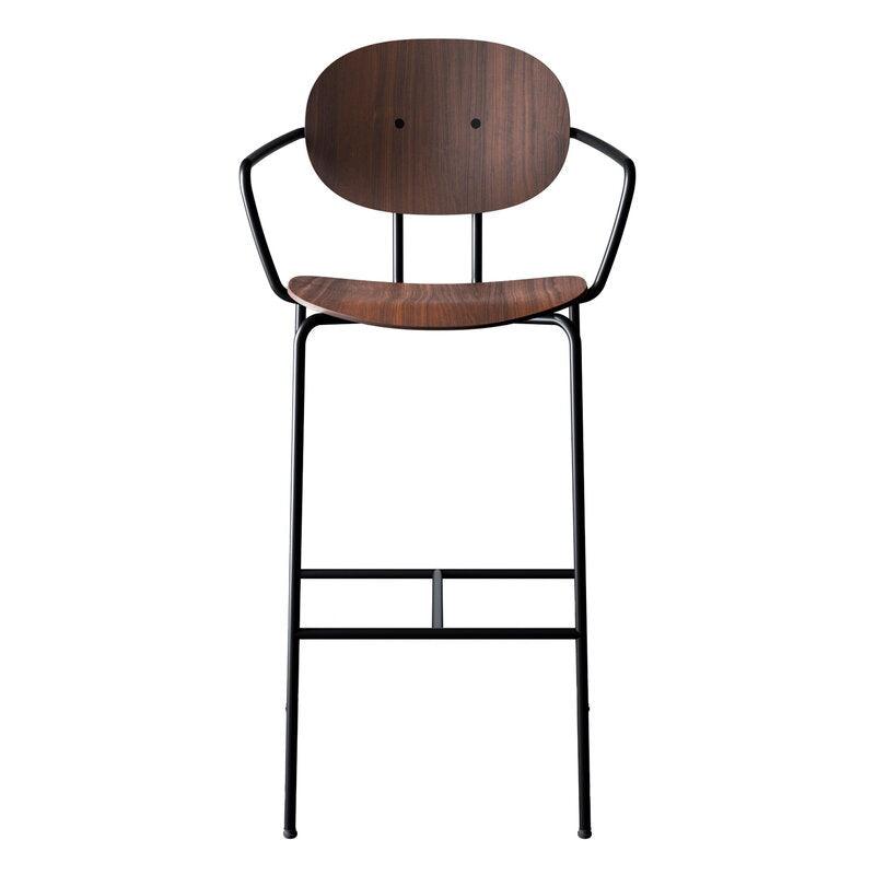 Piet Hein Bar Scaun cu cotiera 75 cm, nuc neagra - PARIS14A.RO