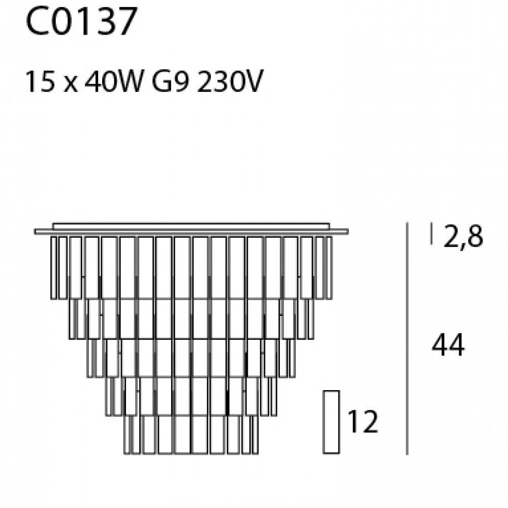 Plafoniera MONACO DIAMETRU: 60 cm MAXLIGHT C0137 - PARIS14A.RO