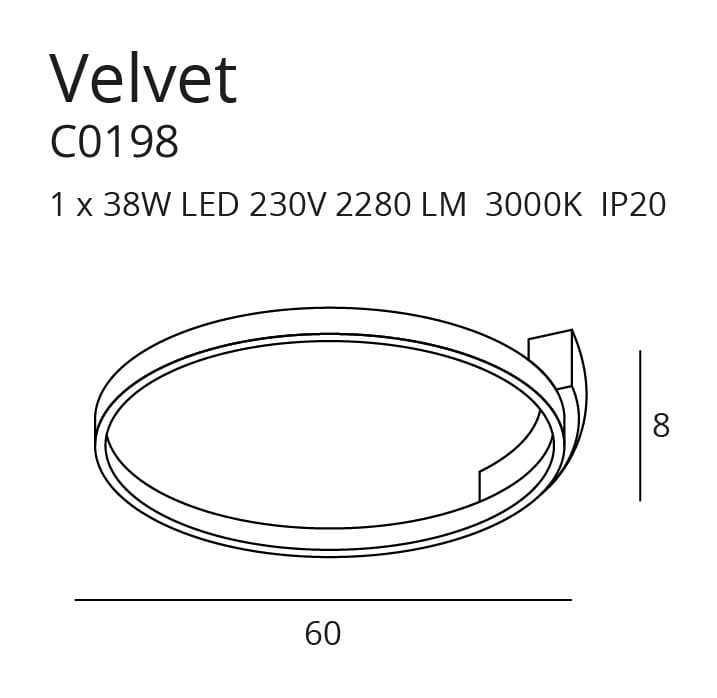 Plafoniera VELVET 38W DIAMETRU:60 cm MAXLIGHT C0198 - PARIS14A.RO