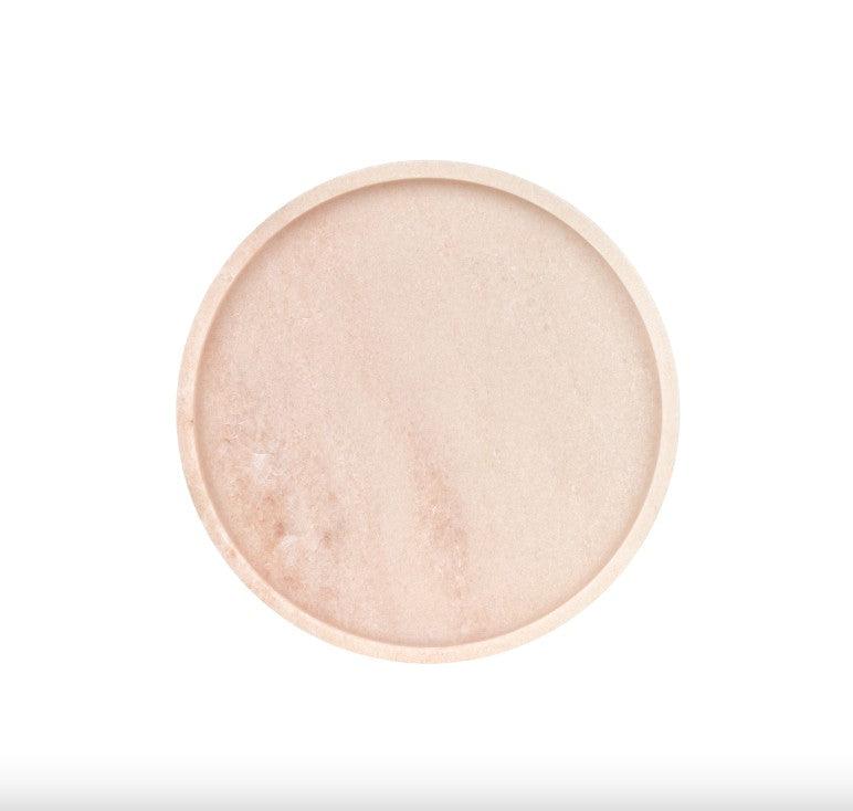 Platou decorativ roz din marmura Estremoz Pink Round Mini Versmissen - PARIS14A.RO