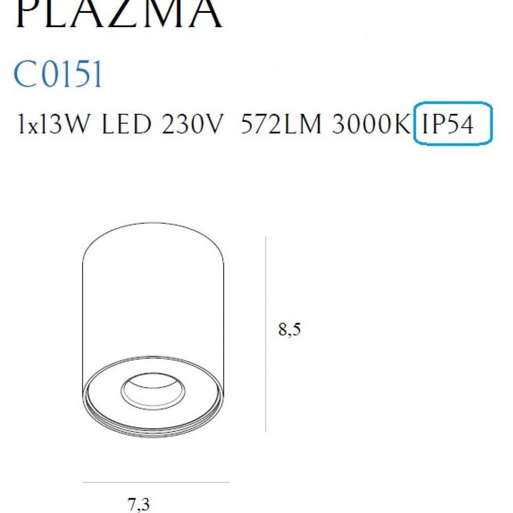 PLAZMA Plafoniera Negru IP54 MAXLIGHT C0151 - PARIS14A.RO