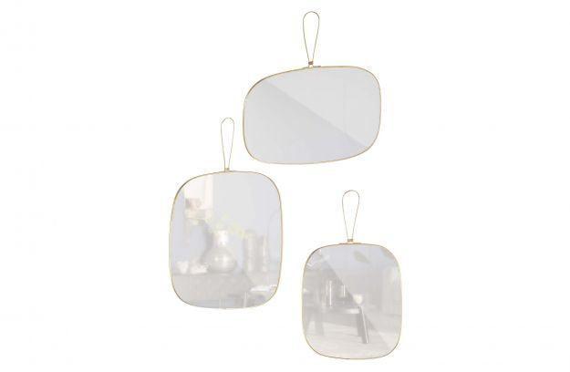 Set de 3 oglinzi metal alama antica Glass - Be Pure Home - PARIS14A.RO