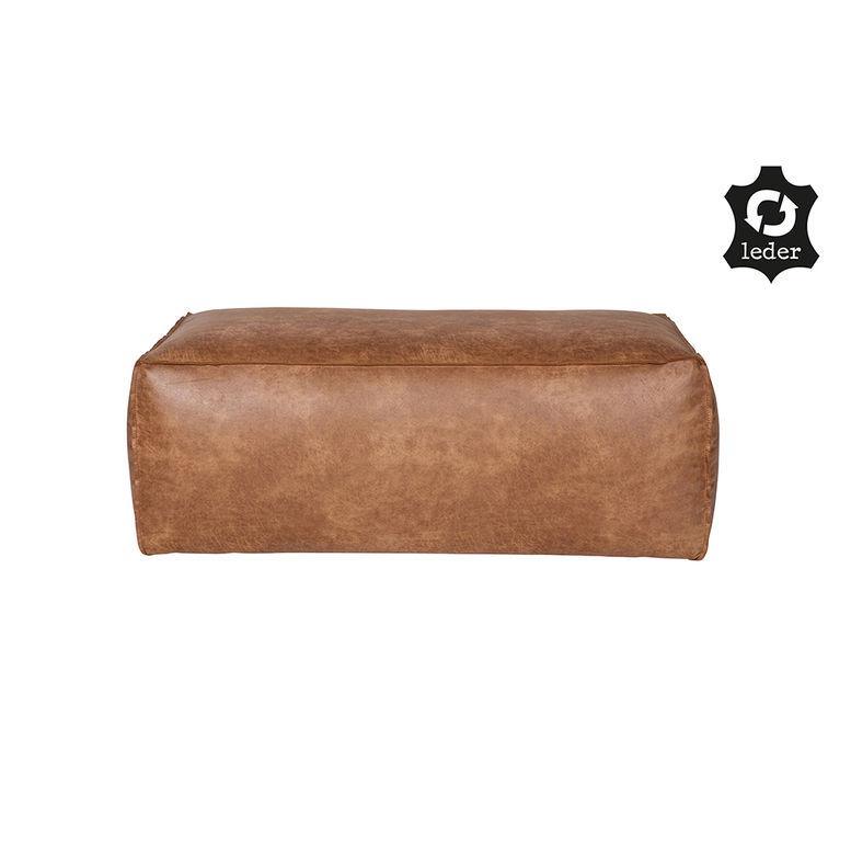 Puf maro din piele 120 cm Rodeo Cognac - PARIS14A.RO