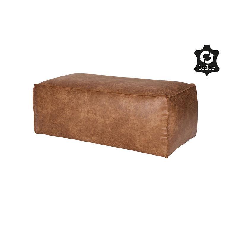 Puf maro din piele 120 cm Rodeo Cognac - PARIS14A.RO