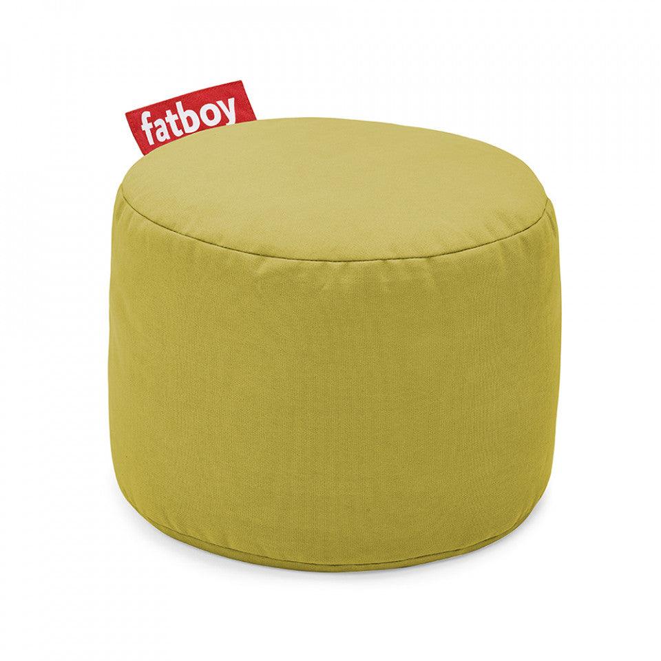 Puf verde lime din bumbac 50 cm Point Stonewashed Fatboy - PARIS14A.RO