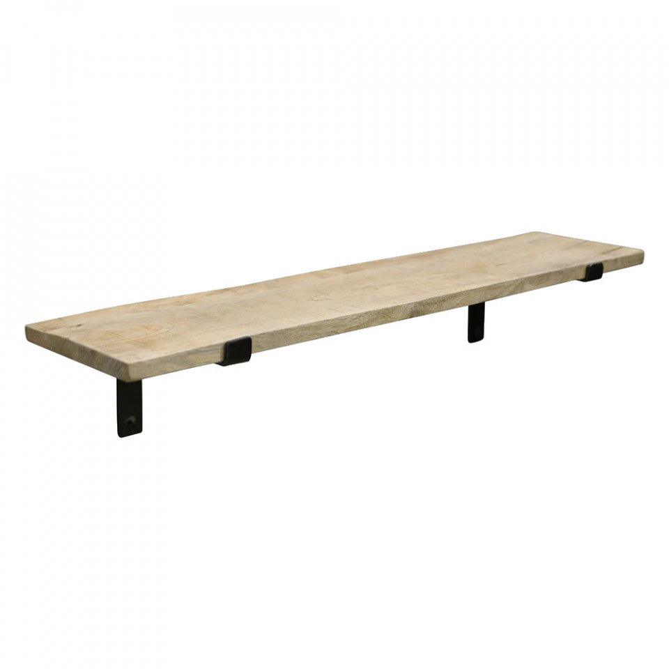 Raft maro/negru din lemn de mango si fier 80 cm Vintage Raw Materials - PARIS14A.RO