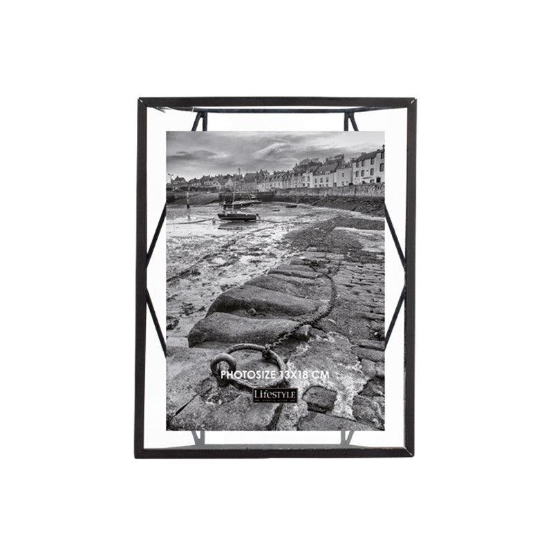 Rama foto neagra/transparenta din metal si sticla pentru perete 18x23 cm Nuri LifeStyle Home Collection - PARIS14A.RO