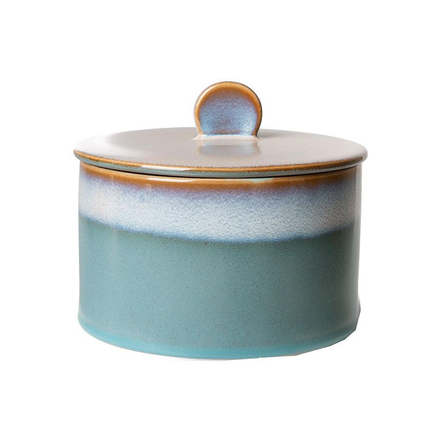 Recipient cu capac multicolor din ceramica 1,65 L 70s HK Living - PARIS14A.RO