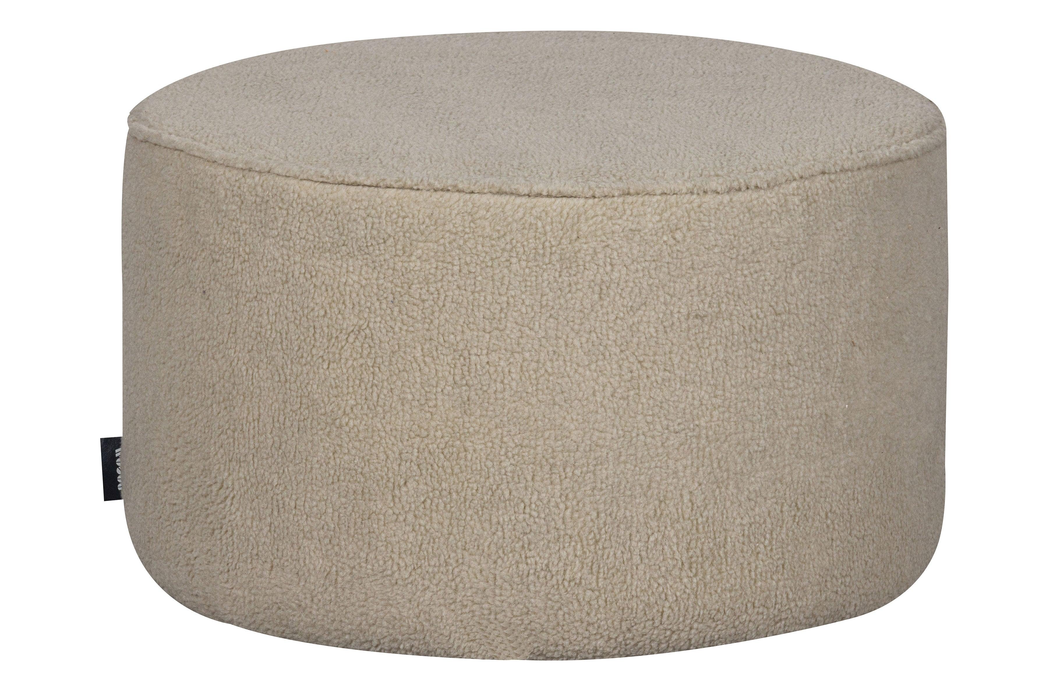 Sara rotunda pouf low teddy off alb - PARIS14A.RO