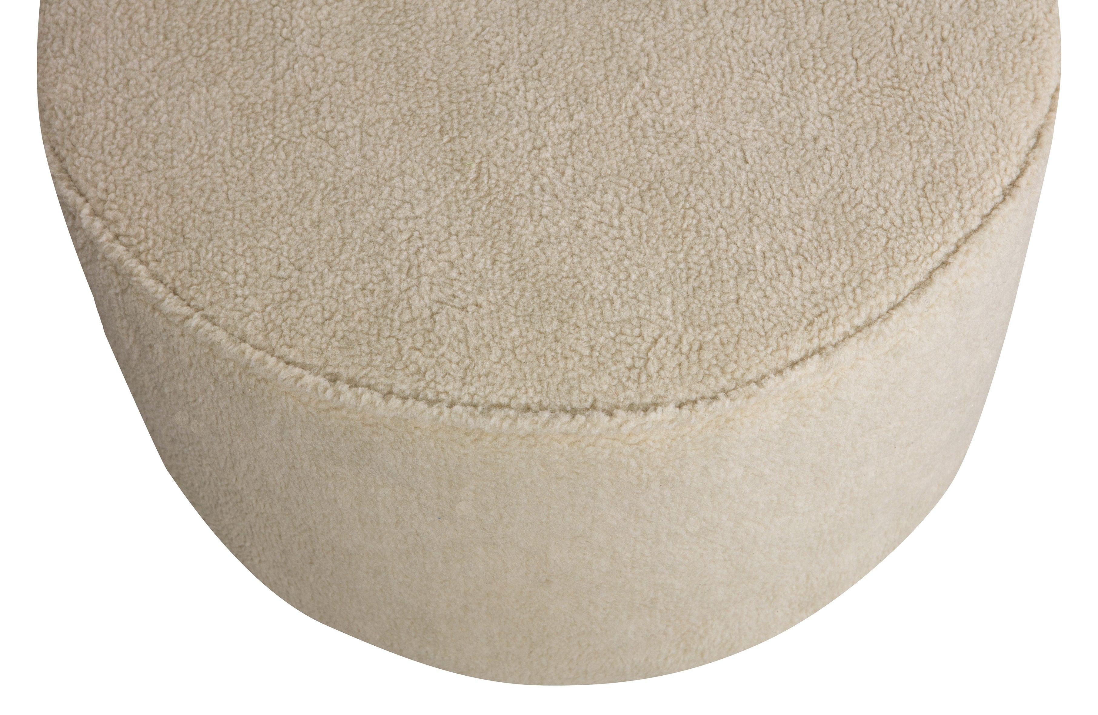 Sara rotunda pouf low teddy off alb - PARIS14A.RO