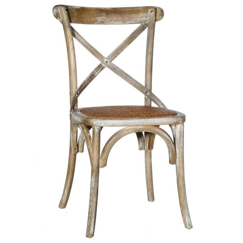 Scaun antichizat gri/maro din lemn de ulm Create - PARIS14A.RO
