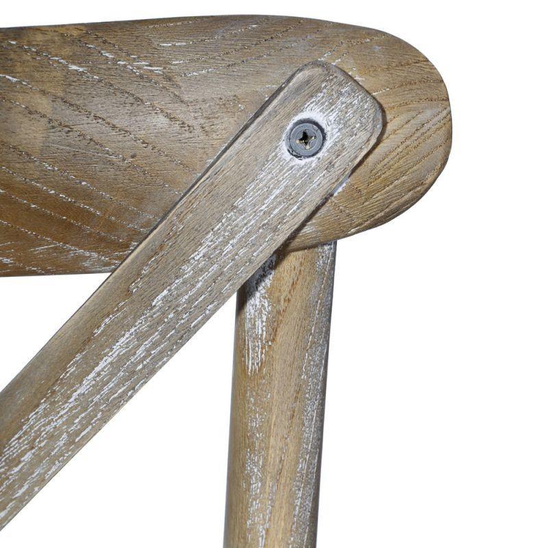 Scaun antichizat gri/maro din lemn de ulm Create - PARIS14A.RO