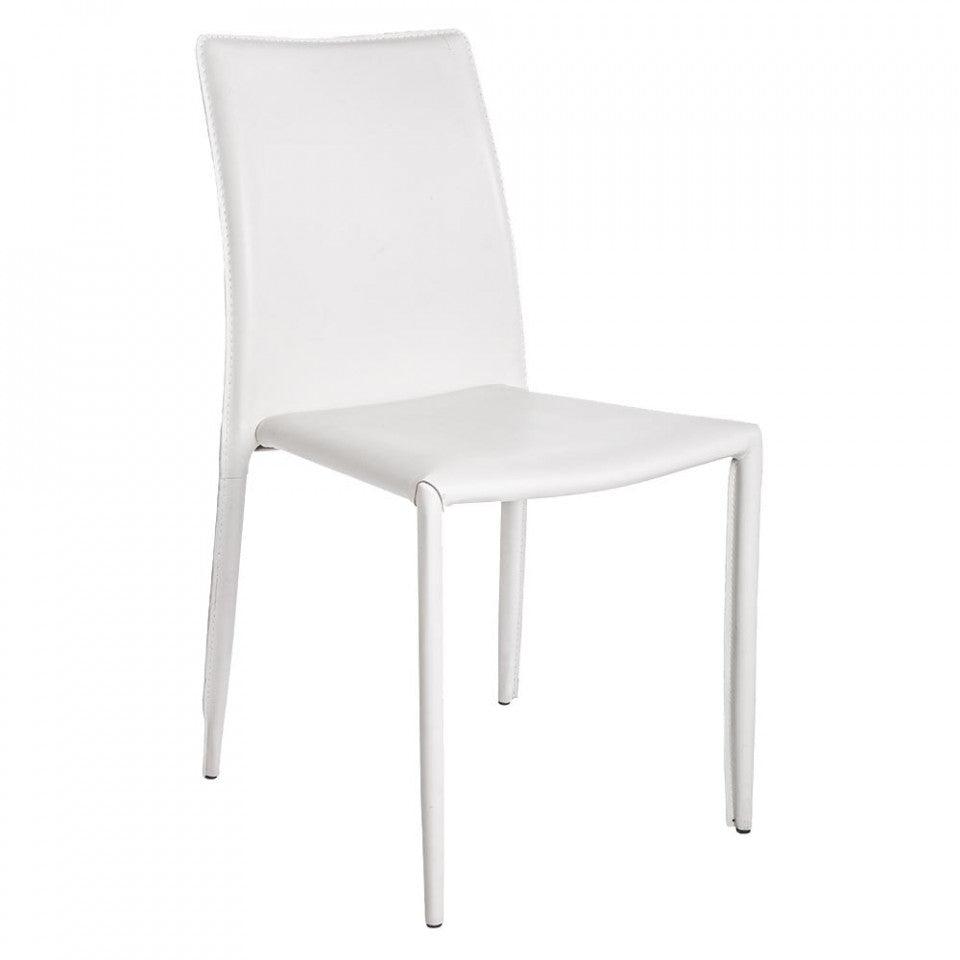 Scaun dining alb din PVC si otel Alison Bizzotto - PARIS14A.RO