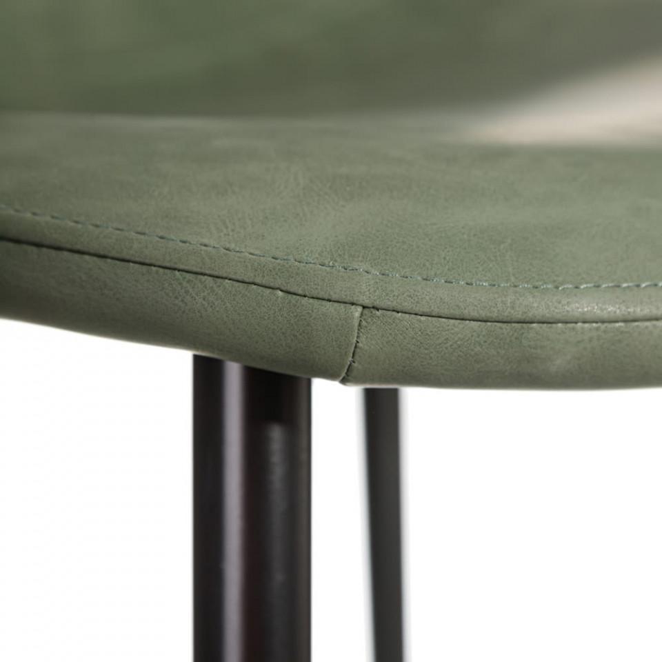 Scaun dining verde din poliuretan si metal Sierra - PARIS14A.RO
