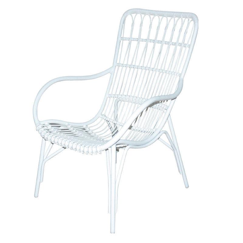 Scaun lounge alb din polietilena si aluminiu pentru exterior Palm Beach Sunsea Lifestyle Home Collection - PARIS14A.RO