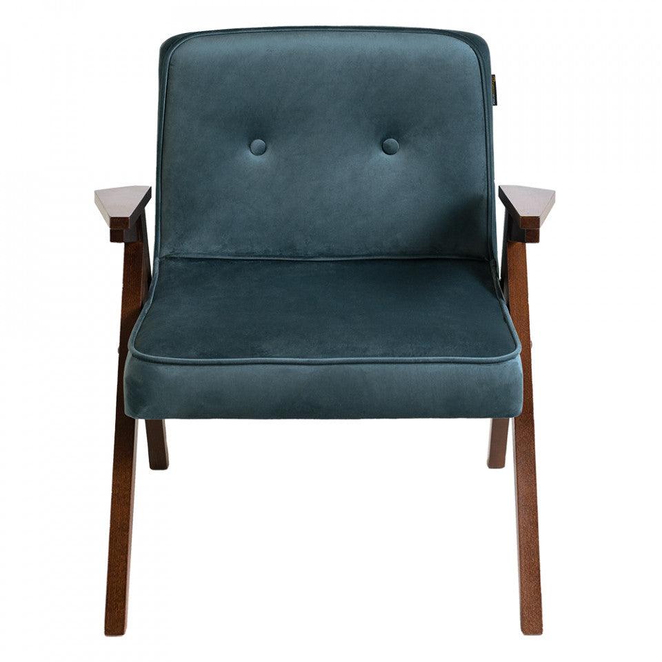 Scaun lounge din bumbac si lemn Blueberry Vinc Custom Form - PARIS14A.RO