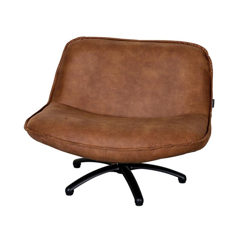Scaun lounge maro/negru din lemn si piele Forli Mersey LifeStyle Home Collection - PARIS14A.RO