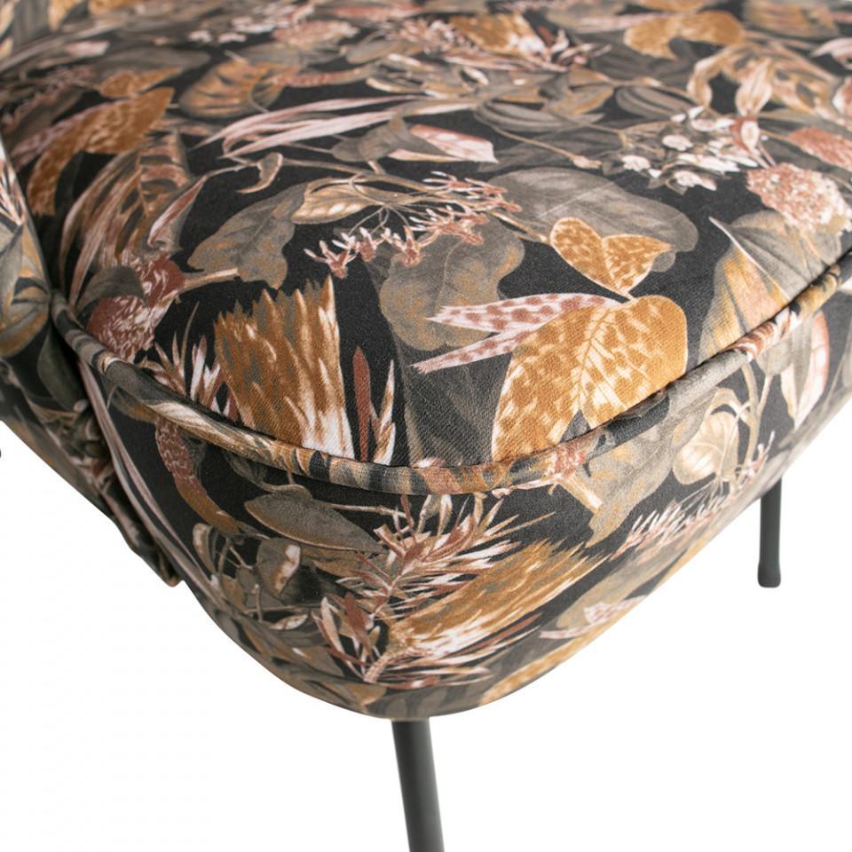 Scaun lounge multicolor din catifea si otel Vogue - PARIS14A.RO